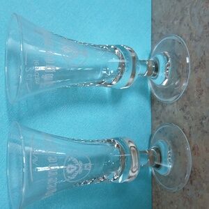 Jagermeister Etched Shot Glass Pair